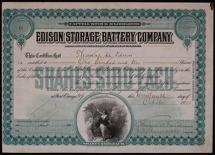 Thomas Edison Battery Company