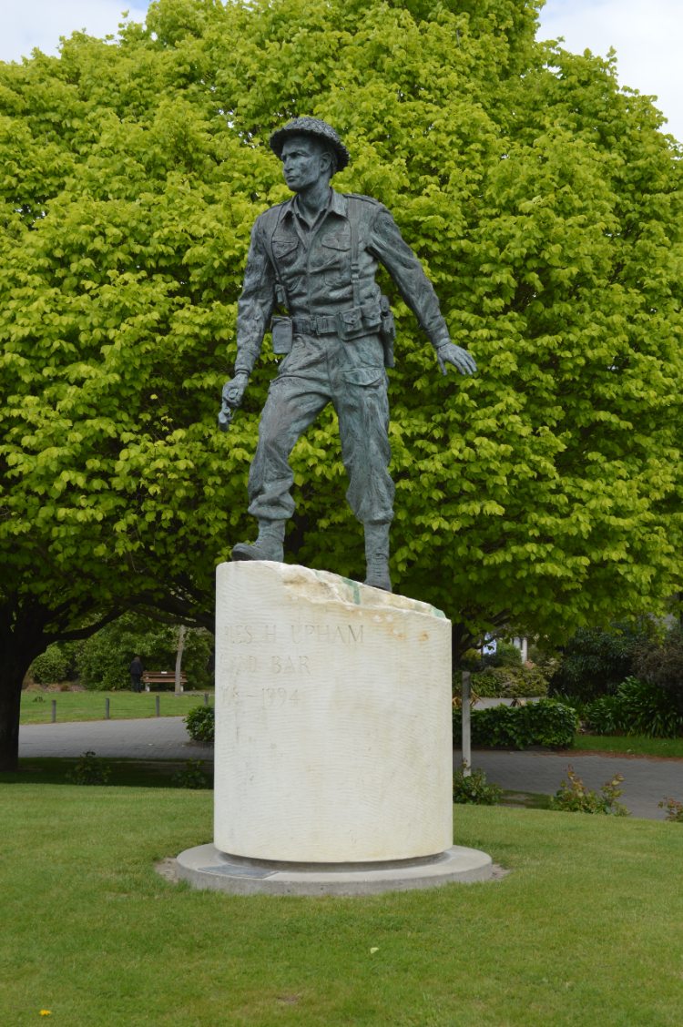 Charles Upham VC statue in Amberley