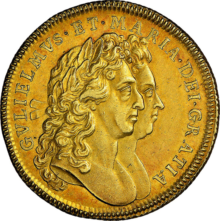 william mary 1693 coin 