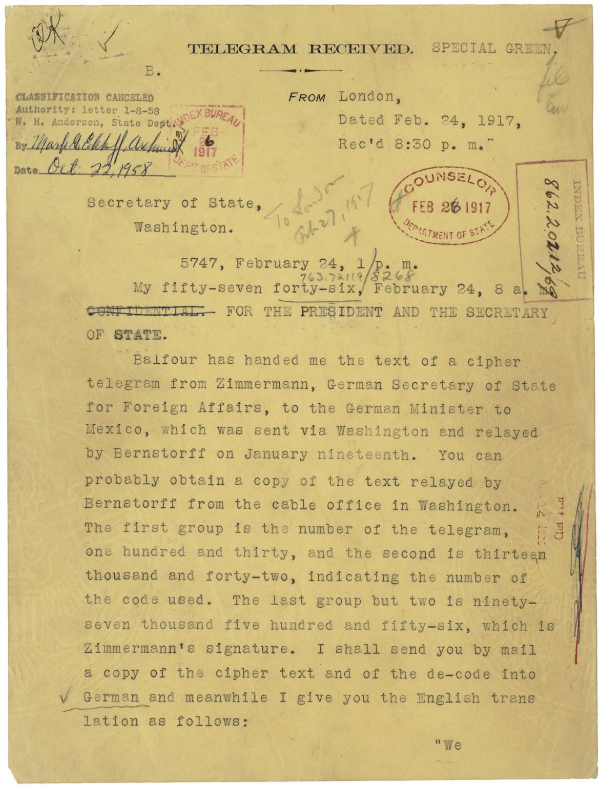 How the Zimmermann Telegram Contributed to America Entering the War