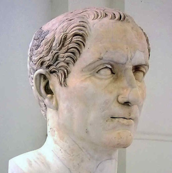 Bust of Julius Caesar, Ancient Roman ruler 
