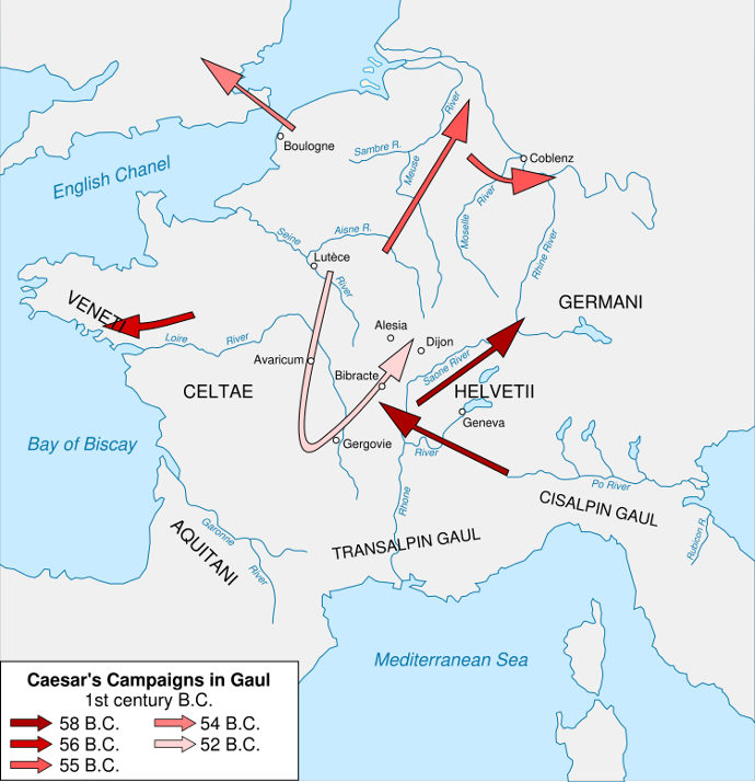 Caesar's campaigns in Gaul 