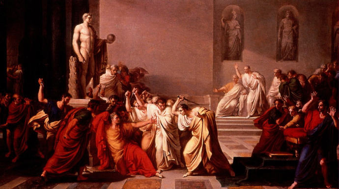 The murder of Julius Caesar 