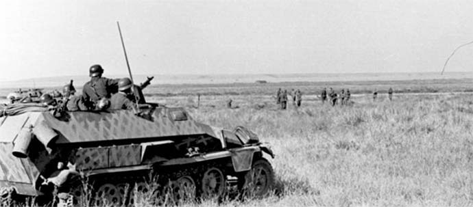 A German half track in the Russian steppe - 1942.