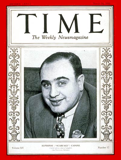 1930 Al Capone Mug Shot Photo - 8x10 Glossy Reprint Chicago Gangster Great Depression Crime Boss