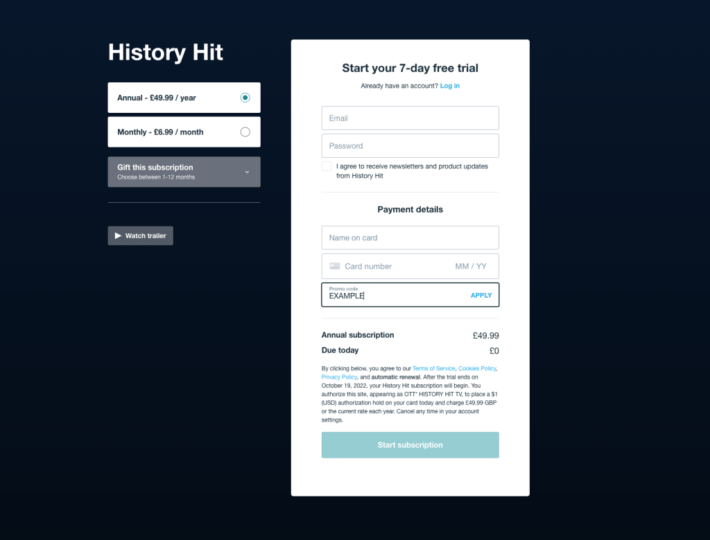 How To Insert a Promo Code History Hit